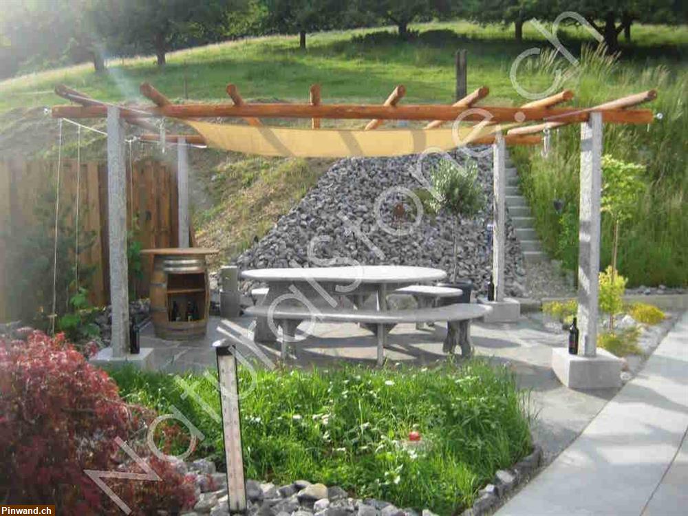 Bild 12: Pergola mit Sockel für Gartensitzplatz zu verkaufen