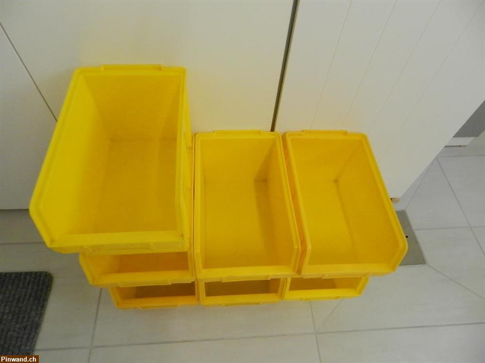 Bild 2: Sichtlagerkasten gelb 8 Stück zu verkaufen