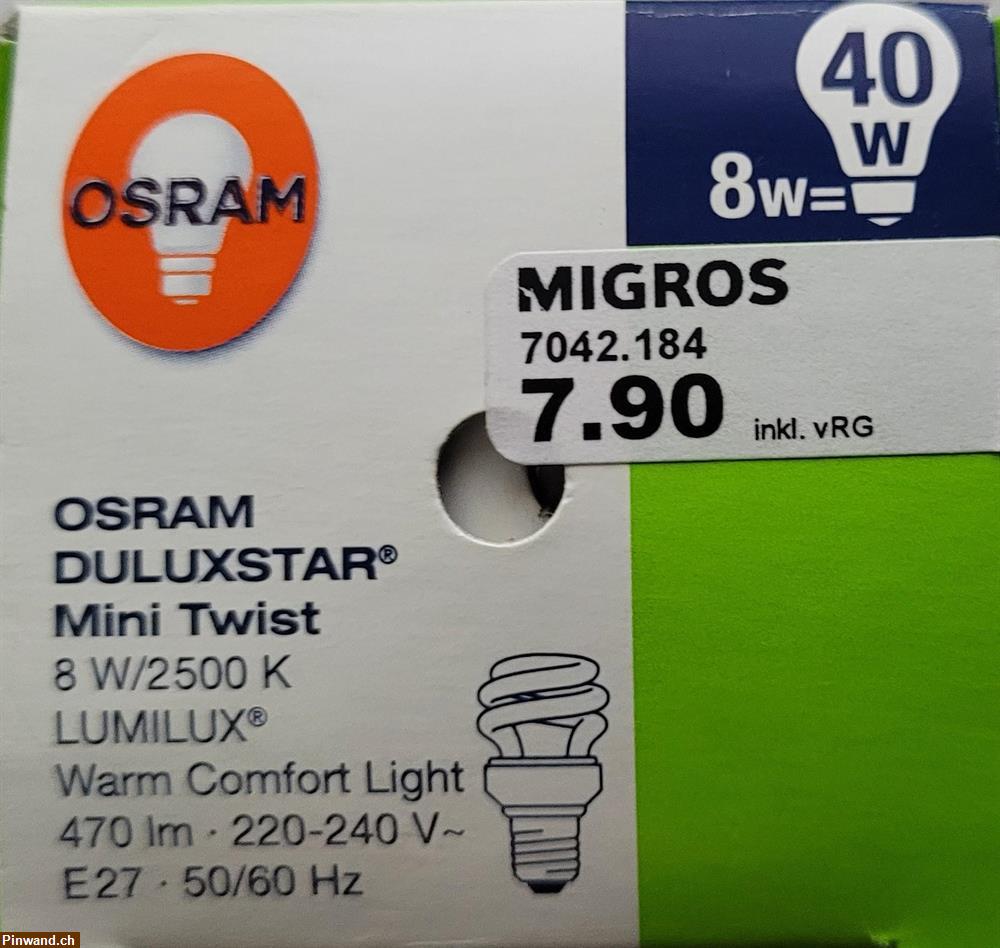 Bild 2: Osram Halogen classic A ES / Duluxstar Mini Twist in OVP