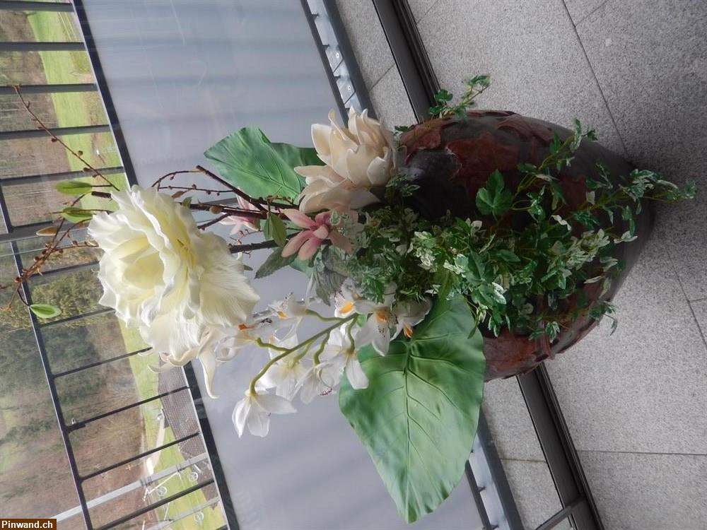 Bild 2: Blumenvase mit 10 Trockenblumen zu verkaufen