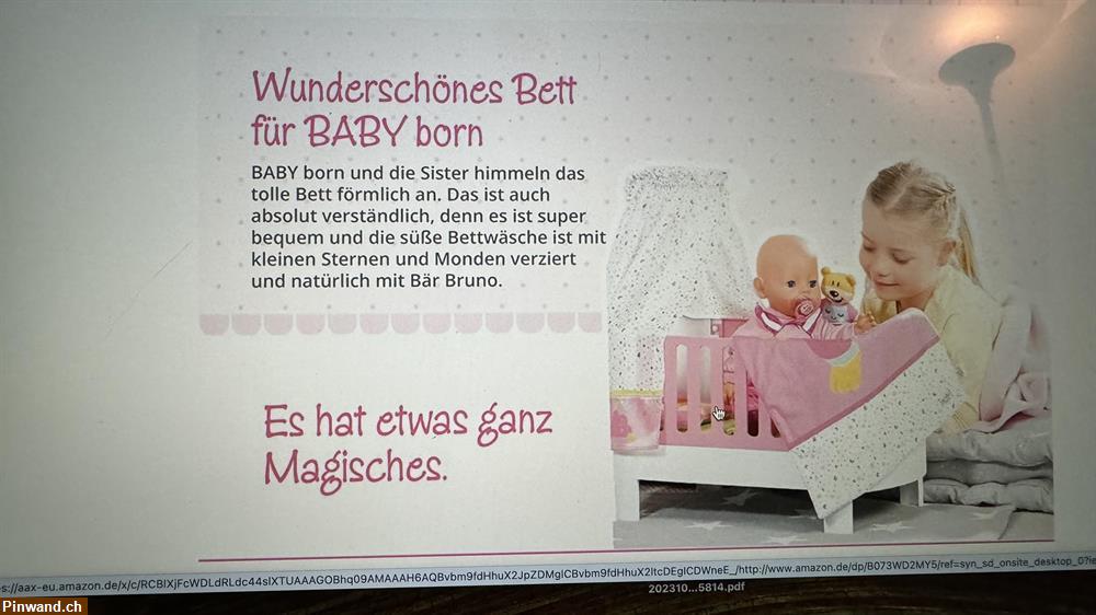 Bild 2: Babyborn Sleepwell-Bett für 45cm Puppe zu verkaufen