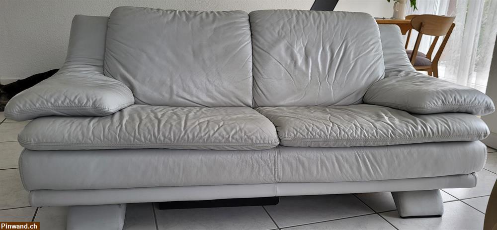 Bild 1: Echtleder Sofa zu verkaufen