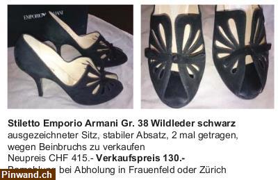 Bild 1: Emporio Armani Stiletto Gr. 38 Wildleder zu verkaufen