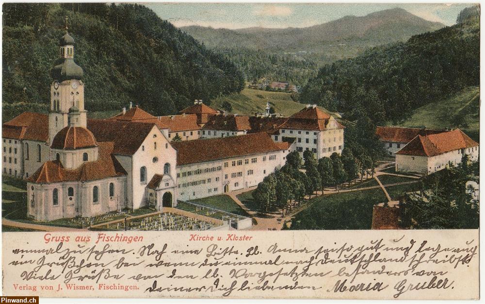 Bild 1: Ansichtskarte:  Gruss aus Fischingen - (1907)