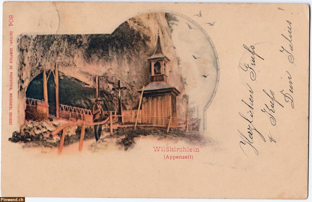 Bild 1: Ansichtskarte:  Wildkirchlein - (1900)
