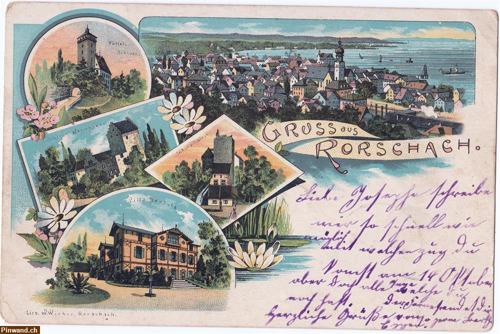 Bild 3: Ansichtskarte:  Gruss aus Rorschach - (1899)
