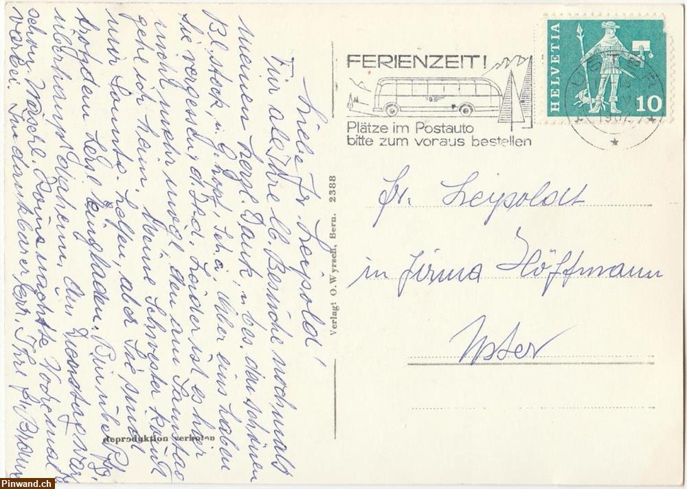 Bild 2: Ansichtskarte:  Flugaufnahme Greifensee - (1962)
