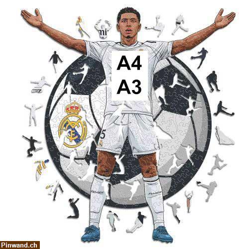 Bild 7: Holzpuzzle Mbappe, Messi, Ronaldo, Lamine Yamal, Vini Jr, Bellingham, Haaland, Neymar, Ibrahimovic