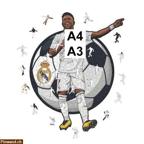 Bild 8: Holzpuzzle Mbappe, Messi, Ronaldo, Lamine Yamal, Vini Jr, Bellingham, Haaland, Neymar, Ibrahimovic