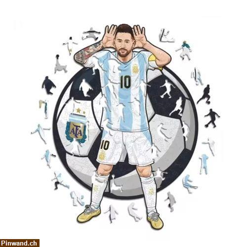 Bild 9: Holzpuzzle Mbappe, Messi, Ronaldo, Lamine Yamal, Vini Jr, Bellingham, Haaland, Neymar, Ibrahimovic