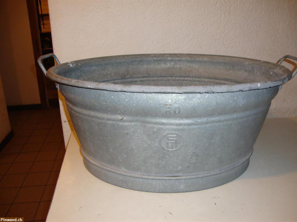 Bild 4: Alter Zink Zuber 60 Liter