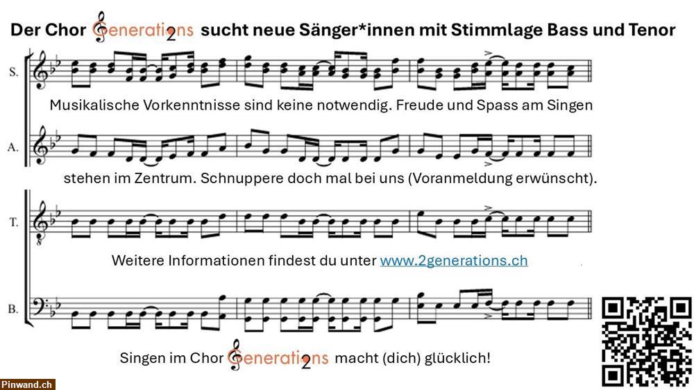 Bild 1: Bass- und Tenorsänger*innen gesucht