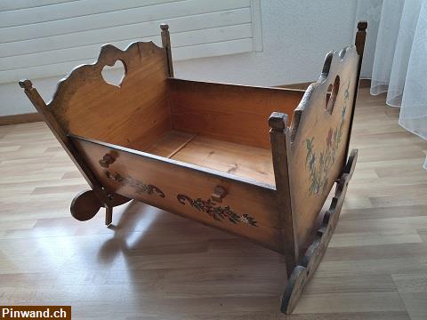 Bild 1: Verkauf: Baby Wiege Handgemacht Fichtenholz