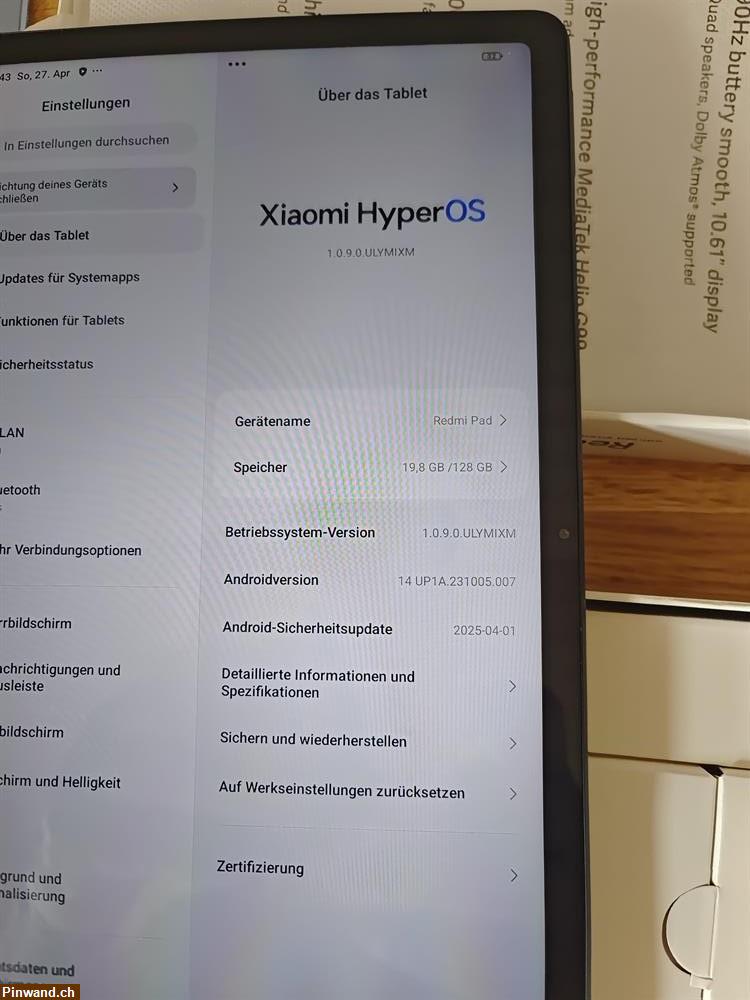 Bild 2: Xiaomi Redmi Tab 10,1 Zoll wie Neu