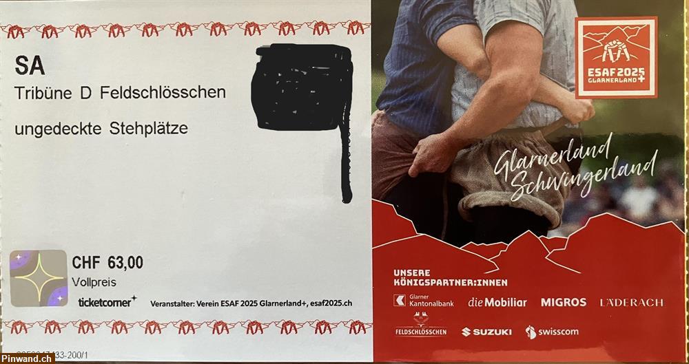 Bild 1: ESAF 2025 Ticket zu verkaufen
