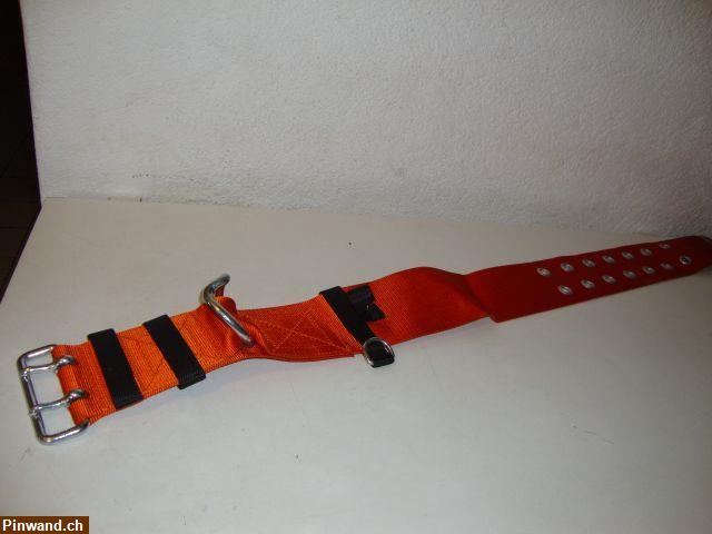 Bild 1: Feuerwehrgurt orange mit Ring für Materialkarabiner