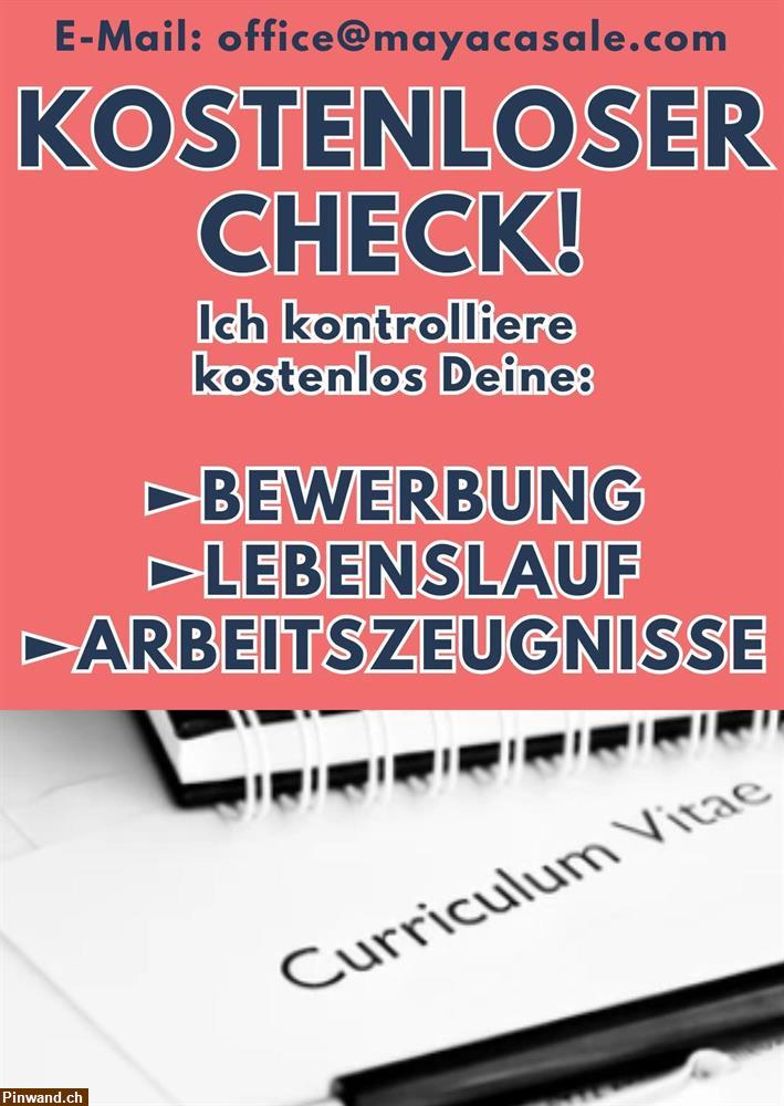 Bild 1: KOSTENLOSER KURZ-CHECK DEINER BEWERBUNG & DEINES LEBENSLAUFS!