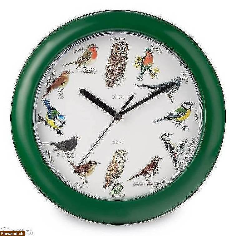 Bild 2: Verkauf: Wanduhr mit Vogelstimmen in 3 Farben