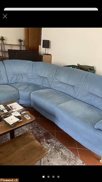 Bild 1: Gratis Ecksofa blau gross