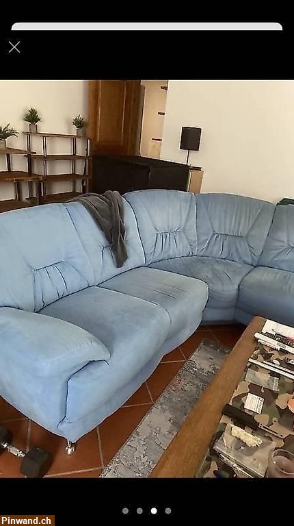 Bild 2: Gratis Ecksofa blau gross