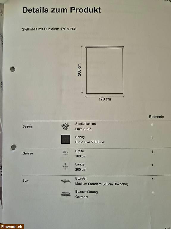 Bild 5: Boxspringbett President 160 x 200 zu verkaufen