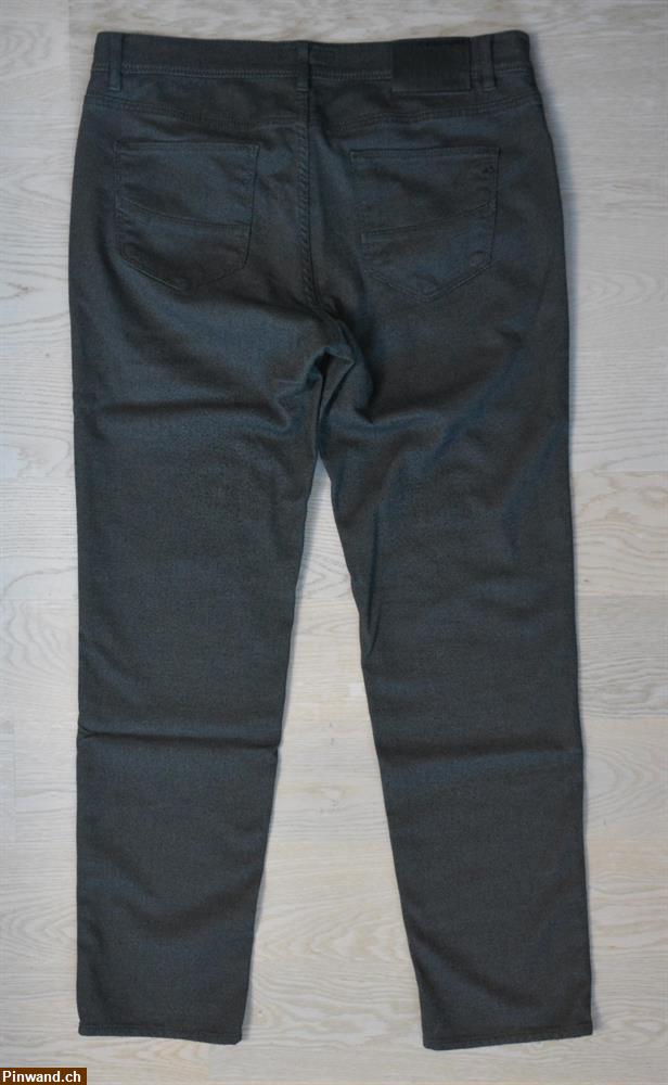 Bild 2: Schwarz/grau melierte Herren Winter Hose von Brax