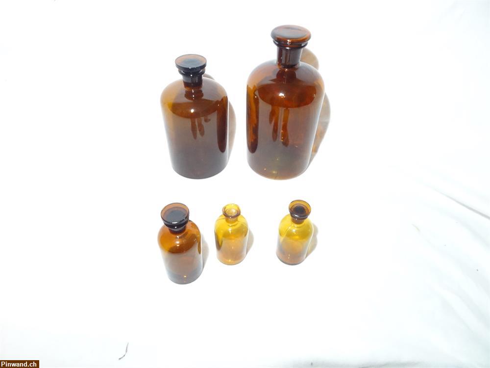 Bild 1: 5 Apothekerflaschen, Medizinflaschen zu verkaufen