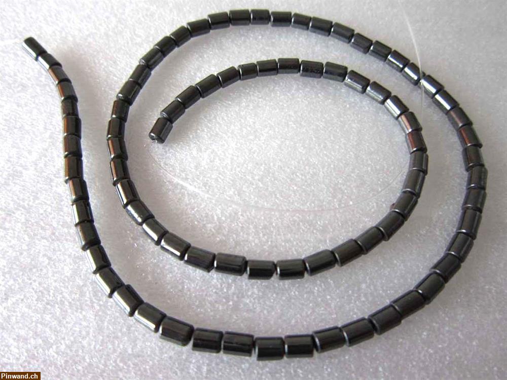 Bild 1: Hämatit Röhrli Schmuck Strang - DIY