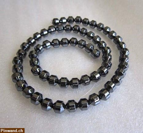 Bild 1: Facettierter Hämatit Schmuck Strang - DIY