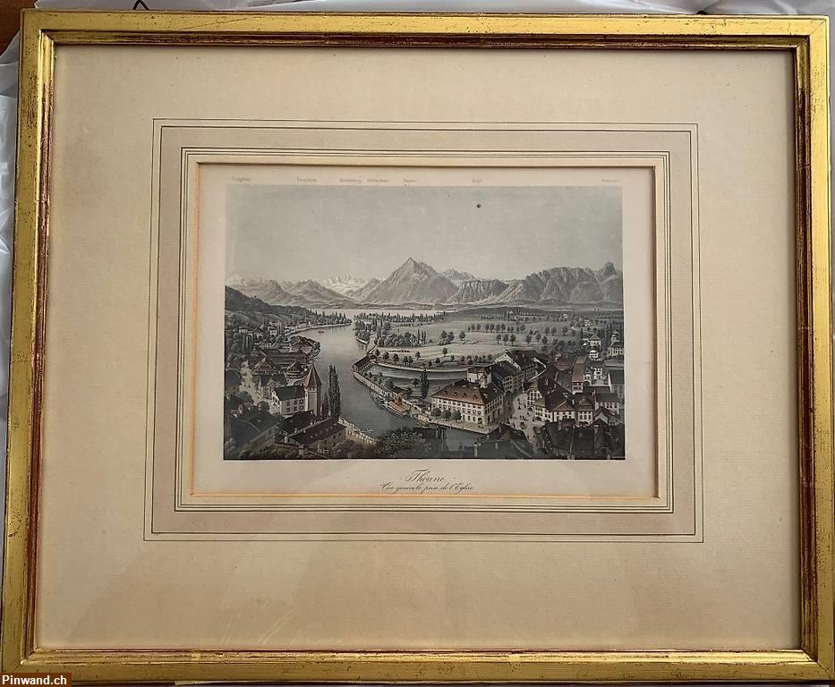 Bild 2: Schöner, seltener historischer Stich von Thun BE