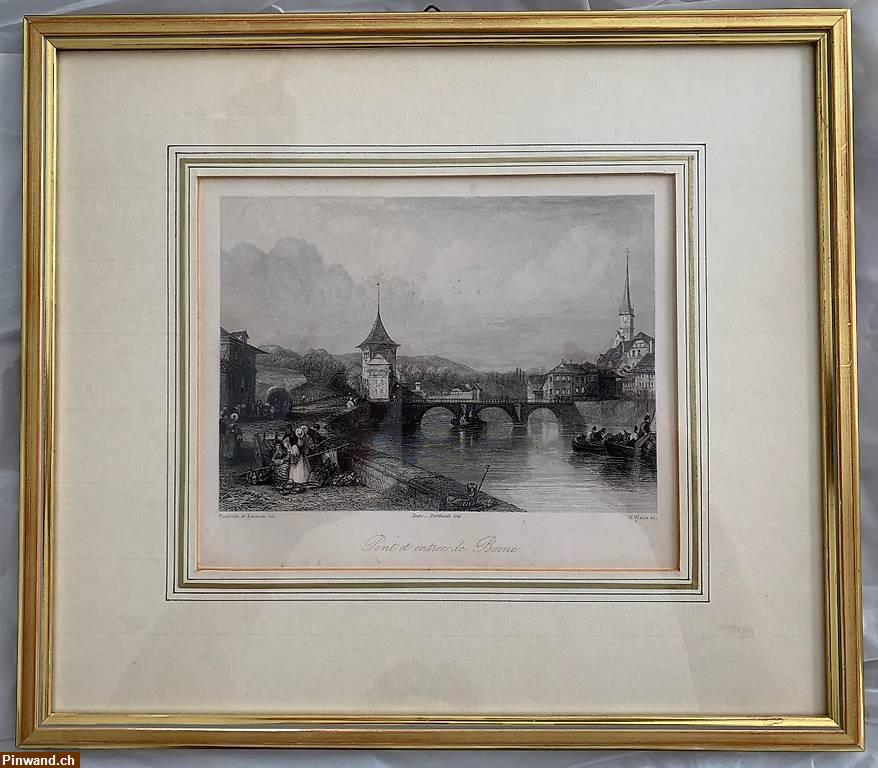 Bild 1: Schöner Stich "Pont et entrée du Berne"