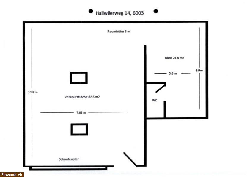 Bild 1: Ladenlokal in zentraler Lage Luzern zu vermieten