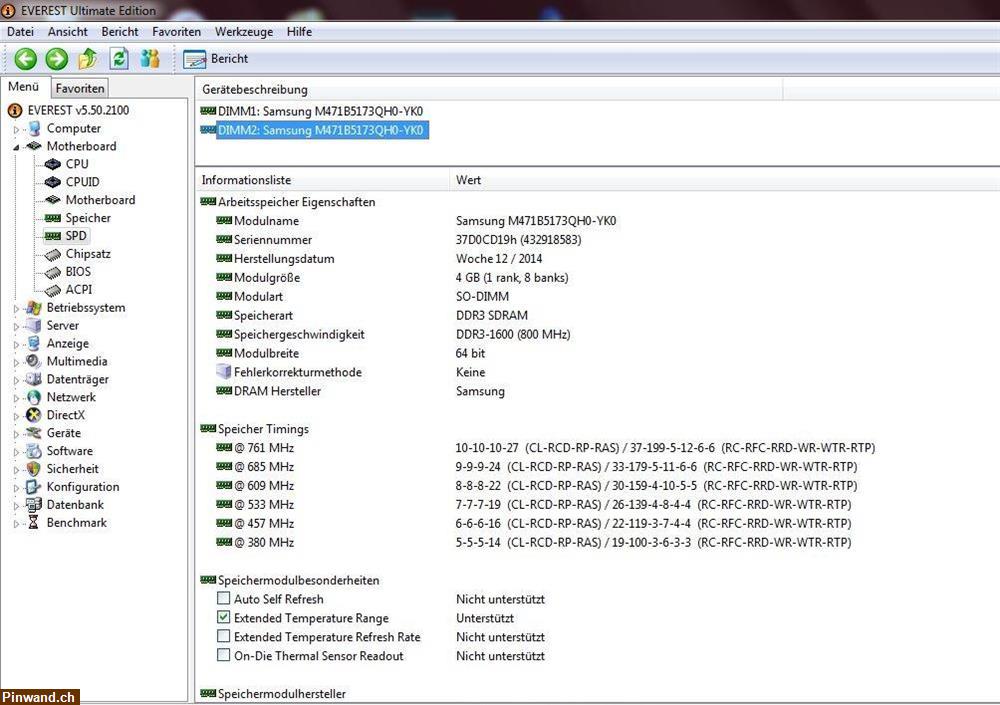 Bild 5: Samsung 4GB RAM, DDR3L PC3-12800S SO-DIMM - Getestet!