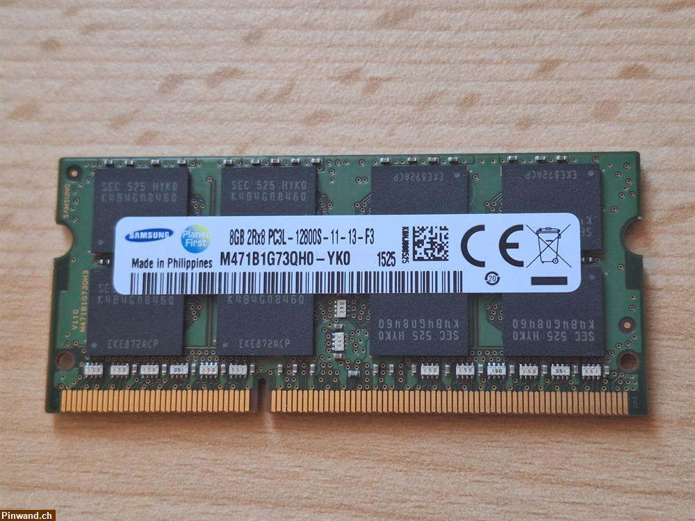 Bild 1: Samsung 8GB RAM, DDR3L PC3-12800S SO-DIMM - Getestet!