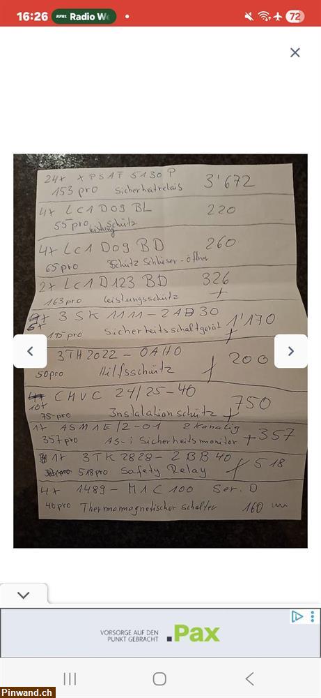 Bild 1: Werkstatauflösung Elektro Komponenten