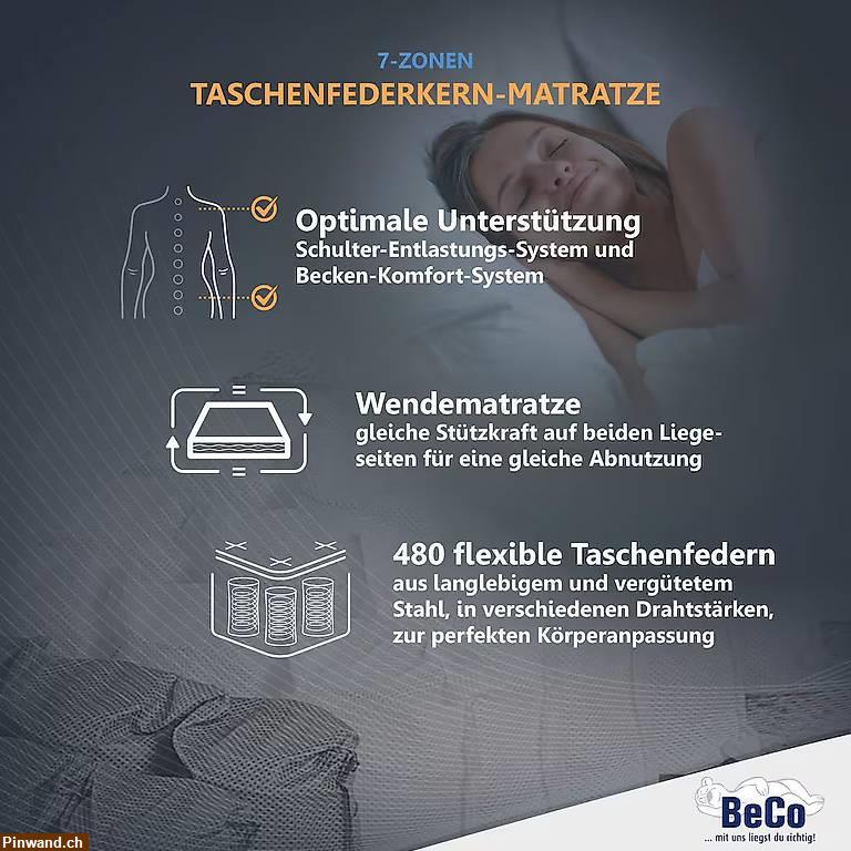 Bild 2: Neuwertige Taschenfederkern-Matratze von BECO