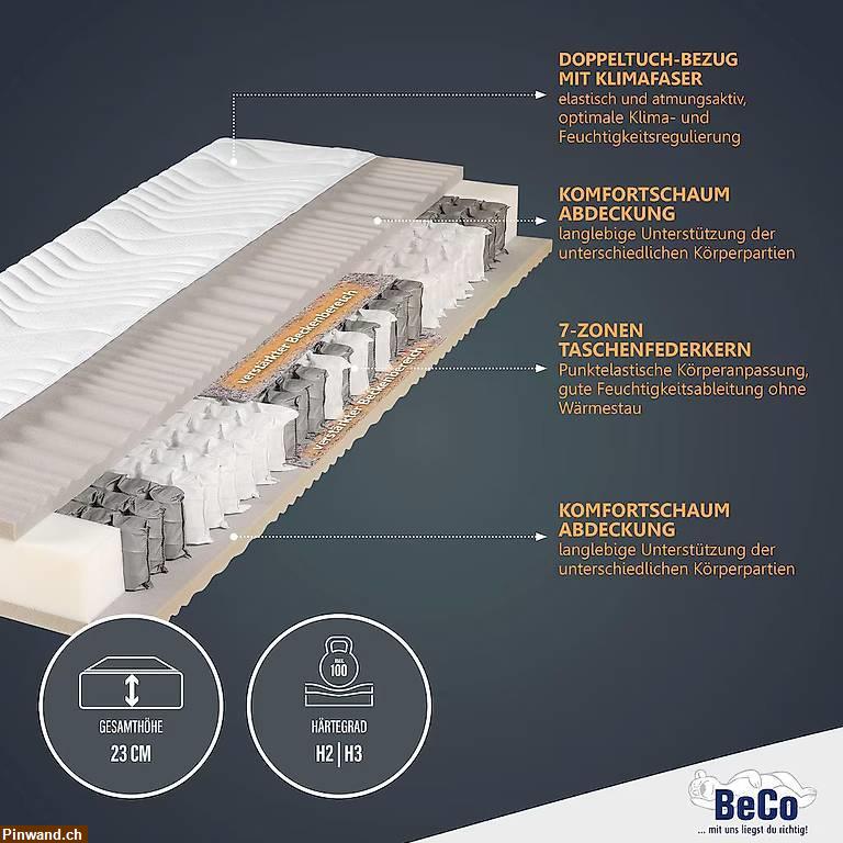 Bild 3: Neuwertige Taschenfederkern-Matratze von BECO