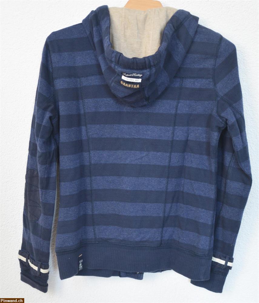 Bild 2: Blau gestreifte Sweat-Jacke mit Kapuze von Gaastra