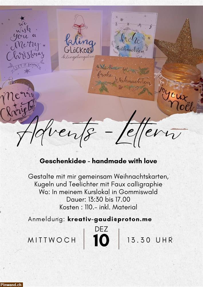 Bild 1: Advents Lettern am 10Dez. in Gommiswald SG