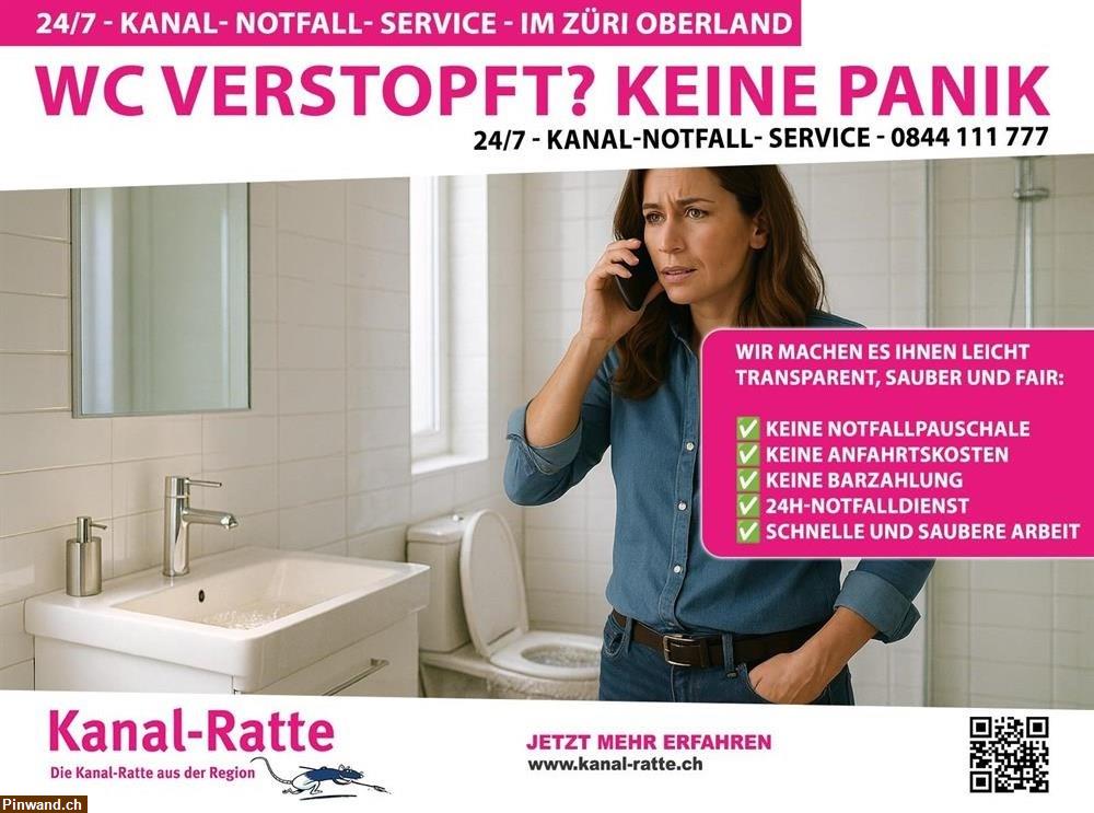 Bild 1: WC verstopft im Züri Oberland? Hilfe rund um die Uhr!