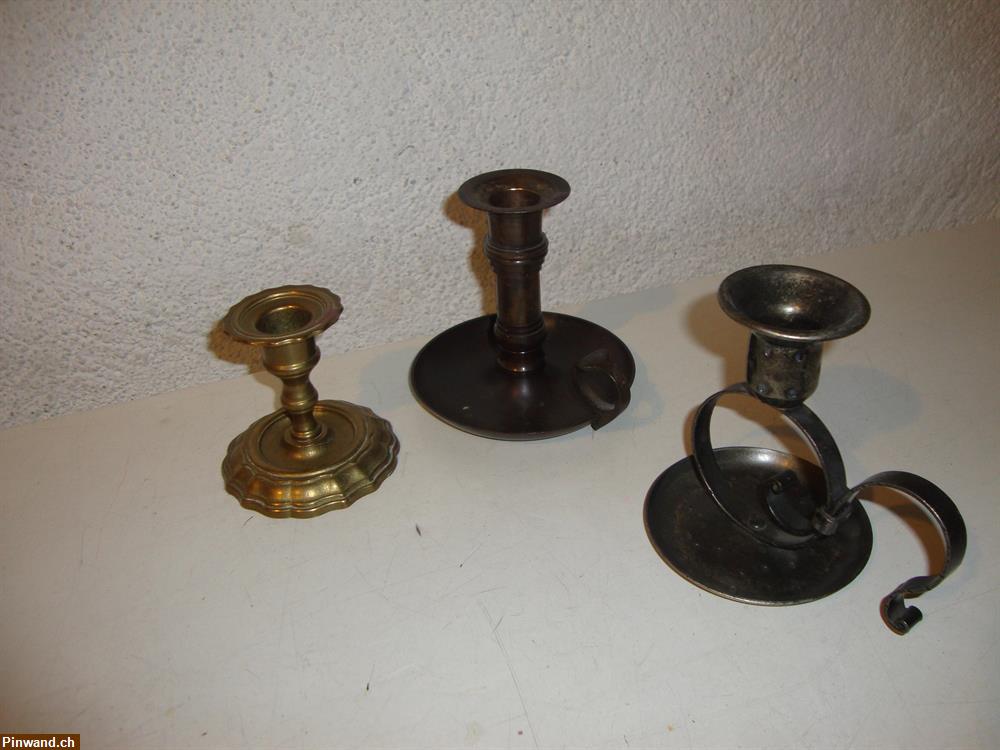 Bild 2: 3 alte Kerzenständer zu verkaufen