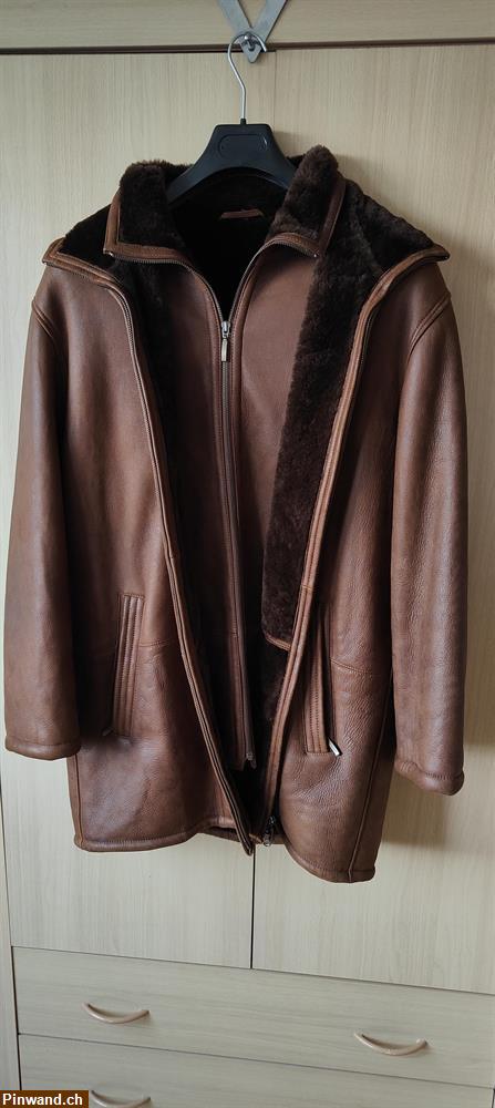 Bild 3: Leder-Pelzmantel Gr. 54 zu verkaufen