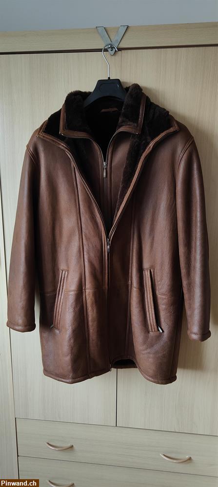 Bild 4: Leder-Pelzmantel Gr. 54 zu verkaufen