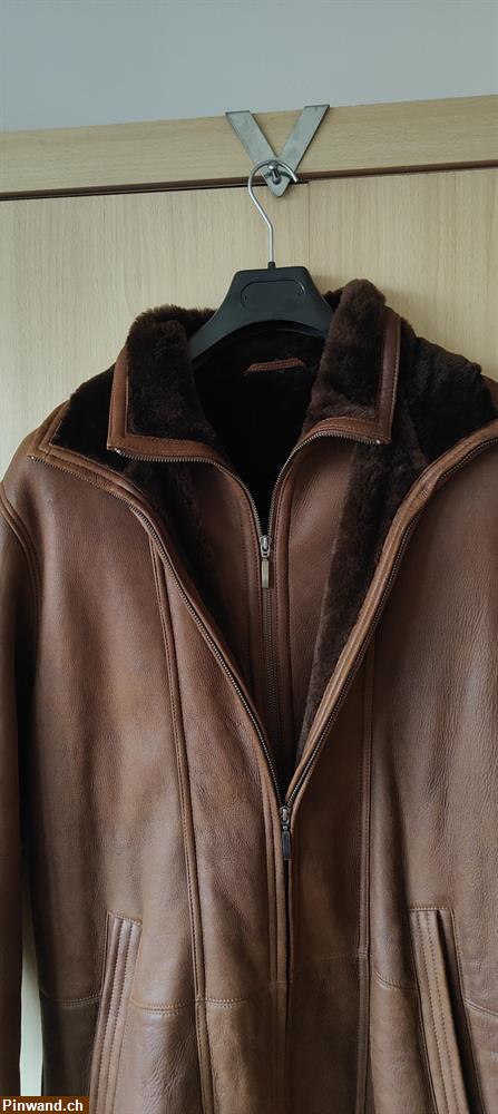 Bild 5: Leder-Pelzmantel Gr. 54 zu verkaufen