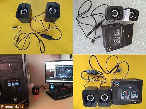 Bild 1: Lautsprecher Magnetische mit LED-Lichter neu