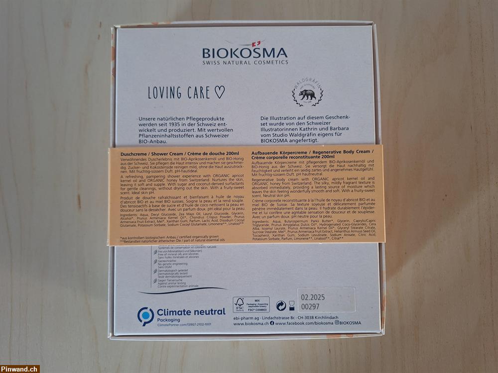 Bild 5: BIOKOSMA Geschenkset Aprikose Honig - BIO + EXTRA, Neu & OVP