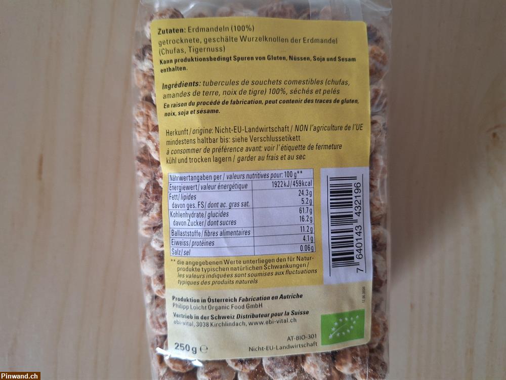 Bild 3: Superfood BioKing Erdmandel Knabberkerne Bio 250g, NEU & OVP