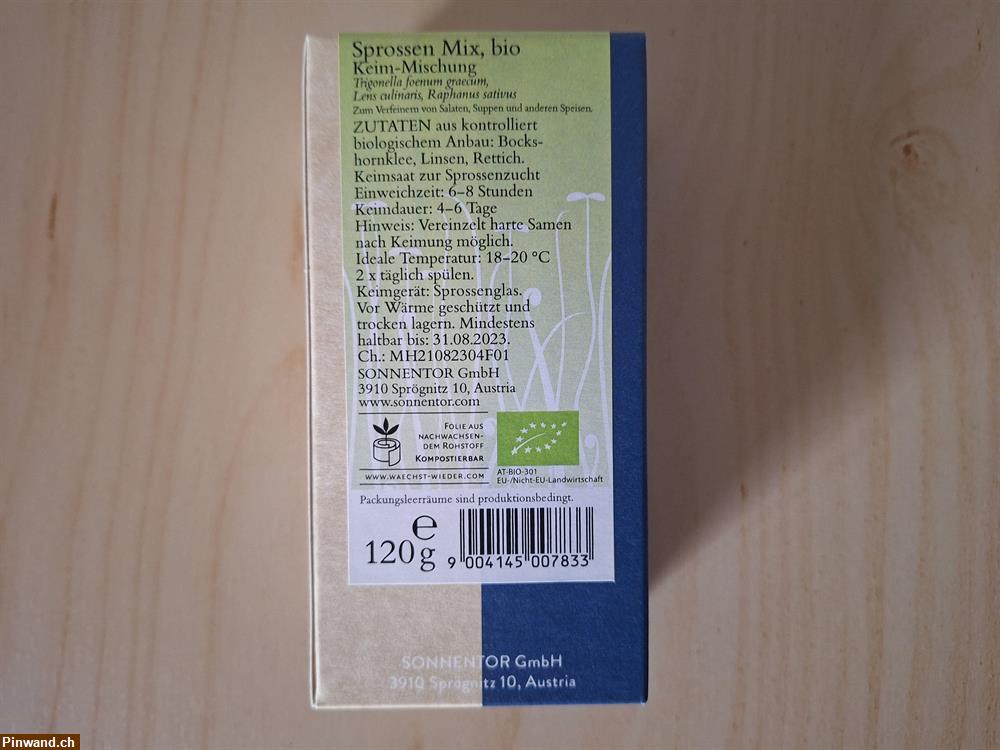 Bild 3: Sprossen Mix bio 120g: Bockshornklee Linsen Rettich, NEU & OVP