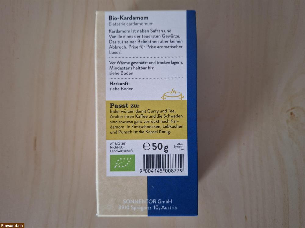 Bild 3: Sonnentor Kardamom gemahlen bio 50g, NEU & OVP