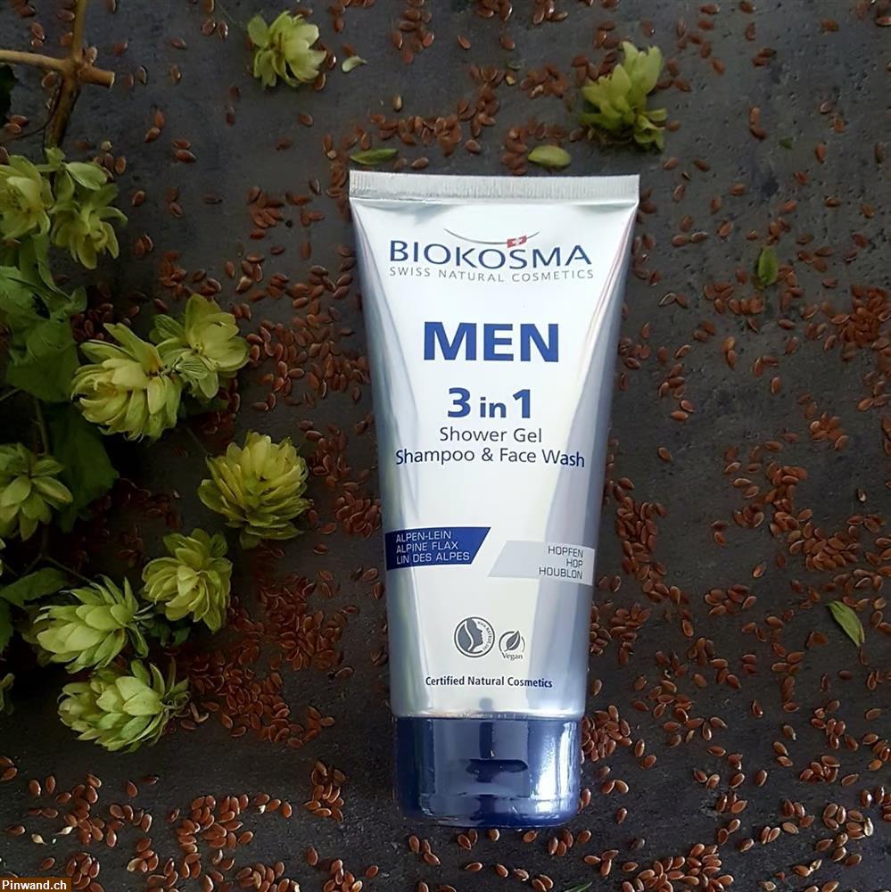 Bild 5: BIOKOSMA MEN 3 in 1 Shower Gel & Shampoo & Face Wash 200ml, NEU & OVP